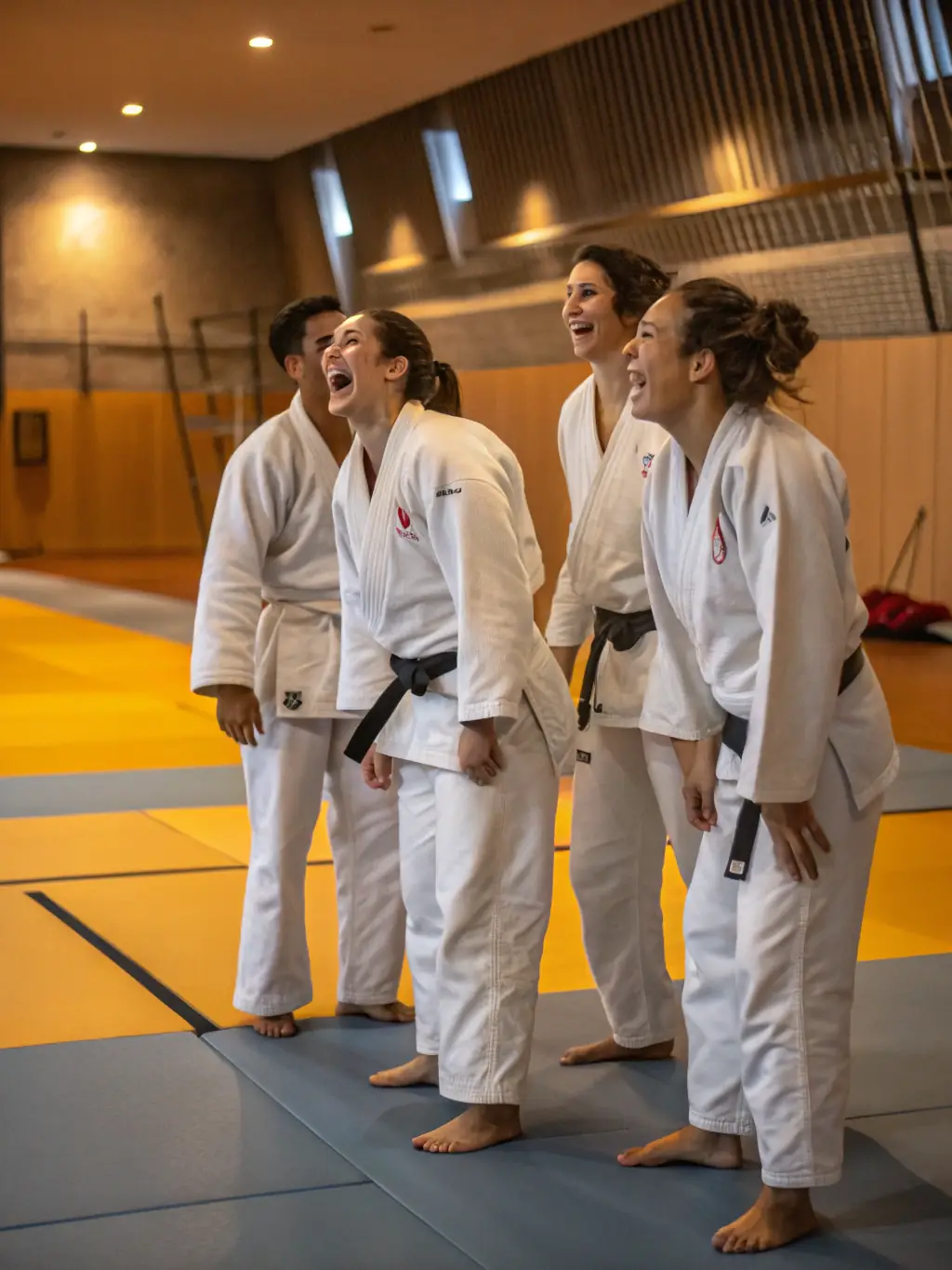 A photo of Judo Club Rochefortais members participating in a community event, promoting judo and healthy lifestyles to the local community.